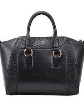 Vonfon-Female-Bag-Work-Place-Portable-Crocodile-Pattern-OL-Shoulder-Bag-Black-0