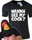 WANNA-SEE-MY-COCK-T-SHIRT-L-BLACK-Premium-New-chicken-rex-silly-fun-Fancy-Dress-Ask-About-Flip-Carry-On-Slogan-Funny-Novelty-Vintage-retro-Unisex-Mens-Ladies-Womans-Girl-Boy-Loosefit-tshirt-shirts-tsh-0-0