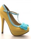 WOMENS-HIGH-HEEL-COURT-PLATFORM-MARY-JANE-T-BAR-BOW-FAUX-SUEDE-LADIES-SHOES-YELLOWBLUE-7-0