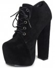 WOMENS-LADIES-BLACK-LACE-UP-CONCEALED-PLATFORM-BLOCK-HIGH-HEEL-SHOES-BOOTS-4-0-2