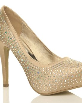 WOMENS-LADIES-CONCEALED-PLATFORM-HIGH-HEEL-WEDDING-PROM-DIAMANTE-SHOES-SIZE-5-38-0