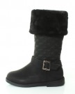 WOMENS-LADIES-FLAT-KNEE-HIGH-CALF-QUILTED-FUR-LINED-GIRLS-WINTER-SNOW-BOOTS-SIZE6-0-0