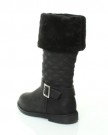 WOMENS-LADIES-FLAT-KNEE-HIGH-CALF-QUILTED-FUR-LINED-GIRLS-WINTER-SNOW-BOOTS-SIZE6-0-1