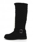 WOMENS-LADIES-FLAT-KNEE-HIGH-CALF-QUILTED-FUR-LINED-GIRLS-WINTER-SNOW-BOOTS-SIZE6-0-3