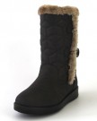 WOMENS-LADIES-GIRLS-FLAT-LOW-HEEL-WIDE-FUR-LINED-SNOW-QUILTED-QUILT-CALF-BOOTS-0-0