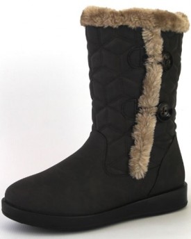 WOMENS-LADIES-GIRLS-FLAT-LOW-HEEL-WIDE-FUR-LINED-SNOW-QUILTED-QUILT-CALF-BOOTS-0