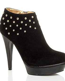 WOMENS-LADIES-HIGH-HEEL-PLATFORM-STUD-ZIP-UP-ANKLE-BOOTS-BOOTIES-SHOES-SIZE-5-38-0