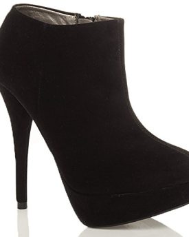 WOMENS-LADIES-HIGH-HEEL-ZIP-ANKLE-PLATFORM-SHOE-BOOTS-BOOTIES-SIZE-6-39-0