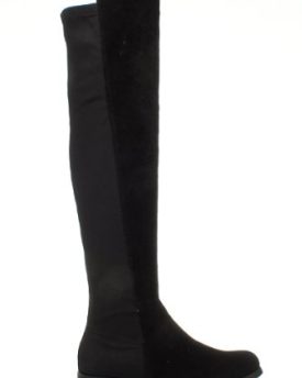 WOMENS-LADIES-HIGH-OVER-THE-KNEE-STRETCH-PULL-ON-LOW-HEEL-BOOTS-SIZE-4-37-0