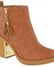 WOMENS-LADIES-MID-HIGH-HEEL-BLOCK-PLATFORM-LOW-ANKLE-CHELSEA-BOOTS-SHOES-SIZE-UK-5-Tan-Faux-Leather-0-0