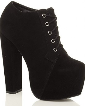 WOMENS-LADIES-PLATFORM-BLOCK-HIGH-HEEL-LACE-UP-ANKLE-SHOE-BOOTS-BOOTIES-SIZE-6-39-0