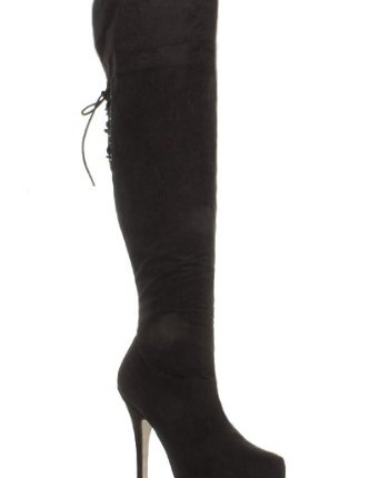 WOMENS-LADIES-PLATFORM-HIGH-HEEL-ZIP-UP-LACE-CORSET-STYLE-PIRATE-BOOTS-SIZE-6-39-0