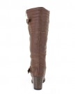 WOMENS-LEATHER-STYLE-KNEE-HIGH-BIKER-PADDED-CALF-LADIES-HEELED-BOOTS-SIZE-6-0-1