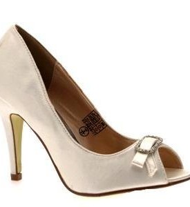 WOMENS-SATIN-PEEP-TOES-DIAMANTE-BOW-HIGH-HEELS-SHOES-BRIDAL-WEDDING-LADIES-IVORY-SIZE-7-0