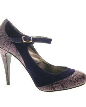 WOMENS-STILETTO-HIGH-HEEL-SNAKE-VELVET-STRAP-BUCKLE-LADIES-SHOES-UK-PURPLE-SIZE-4-0