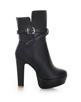 WeenFashion-Womens-Closed-Round-Toe-High-Heel-Platform-Chunky-Heels-PU-Short-Plush-Solid-Boots-Black-2-UK-0