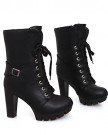 WeenFashion-Womens-Closed-Round-Toe-High-Heel-Platform-PU-Short-Plush-Solid-Boots-with-Bandage-Black-1-UK-0-0