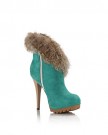 WeenFashion-Womens-Closed-Round-Toe-High-Heel-Stiletto-Frosted-PU-Short-Plush-Solid-Boots-with-Zipper-Green-55-UK-0-2