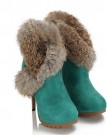 WeenFashion-Womens-Closed-Round-Toe-High-Heel-Stiletto-Frosted-PU-Short-Plush-Solid-Boots-with-Zipper-Green-55-UK-0-4