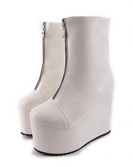 WeenFashion-Womens-Round-Closed-Toe-High-Heels-PU-Soft-Materials-Solid-Boots-with-Wedge-White-5-UK-0