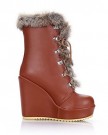 WeenFashion-Womens-Round-Closed-Toe-High-Heels-Short-Plush-Solid-Boots-with-Wedge-Bandage-Fur-Ornament-Brown-5-UK-0-2