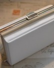 White-Leather-Light-Gold-Frame-Clutch-with-Dust-Bag-0-4
