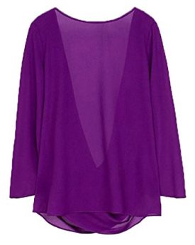 Womdee-Women-Sexy-Deep-V-Back-Backless-Chiffon-Blouse-Tops-PurpleL-With-Womdee-Accessory-0