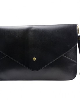 WomdeeTM-Elegant-Ladys-Womens-Envelope-Clutch-Chain-Purse-Handbag-Shoulder-Hand-Tote-Bag-Black-With-Womdee-Accessory-0