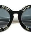 Women-Ladies-black-circular-frame-fashion-Retro-Sunglasses-UV400-cross-my-heart-0
