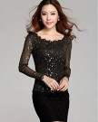 Women-Sexy-Slim-Gauze-Long-Sleeve-see-through-Party-Evening-Tops-Blouse-T-Shirt-0-3