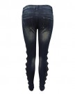 Womens-6181-Side-Cut-Out-Net-Diamante-Detail-Denim-Jeans-Size-10-0-0