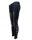 Womens-6181-Side-Cut-Out-Net-Diamante-Detail-Denim-Jeans-Size-10-0-3