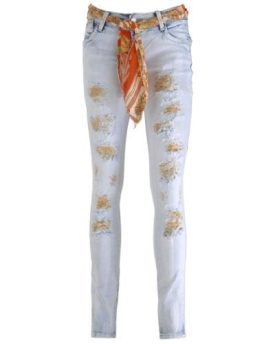 Womens-Acid-Wash-Distressed-Gold-Glitter-Jeans-0