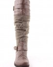 Womens-Black-Ladies-Winter-Biker-Riding-Style-Boots-Flat-Low-Heel-Knee-High-Boots-Size-3-8-0-0