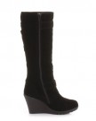 Womens-Black-Mid-Wedge-Knee-High-Winter-Boots-SIZE-7-0-3