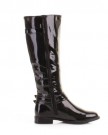 Womens-Black-Patent-Flat-Riding-Knee-Boots-SIZE-6-0-3