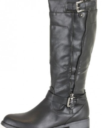 Womens-Black-Riding-Winter-Biker-Ladies-Style-Low-Heel-Flat-Wide-Calf-Leg-Knee-High-Boots-Size-with-shoefashionista-boutique-bag-0