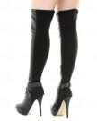 Womens-Black-Stretch-Over-Knee-Thigh-High-Boots-SIZE-5-0-2