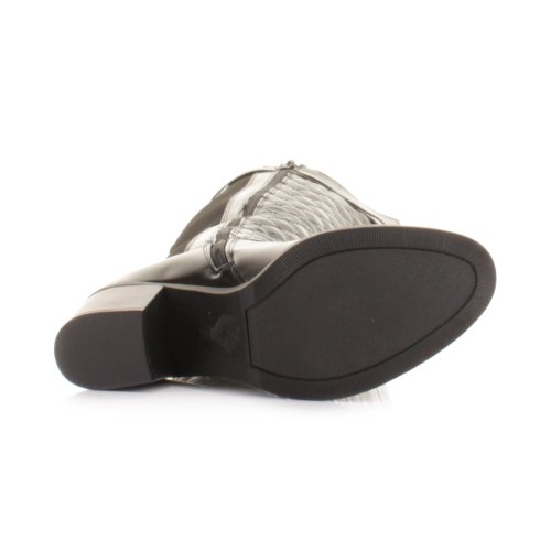 Womens Block Heel Quilted Knee High Black Boots SIZE 7 - Image 3