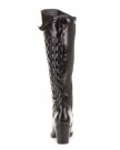 Womens-Block-Heel-Quilted-Knee-High-Black-Boots-SIZE-7-0-2
