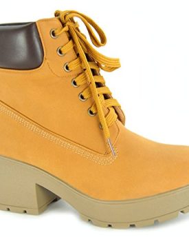 Womens-Block-High-Heel-Ankle-Boot-Ladies-Platform-Lace-Up-Grunge-Rock-Shoe-Bootie-Tan-Brown-Faux-Leather-Size-5-UK-0