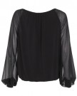 Womens-Boho-Gypsy-Off-Shoulder-Contrast-Flower-Chiffon-Sleeve-Top-Blouse-Party-Black12-0-1
