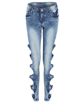 Womens-Bow-Leg-Detail-Side-Denim-Jeans-DSKN5162-0