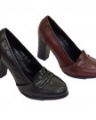 Womens-Burgundy-or-Black-High-Heel-Loafer-Ladies-Court-Shoes-0-0