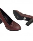 Womens-Burgundy-or-Black-High-Heel-Loafer-Ladies-Court-Shoes-0-1