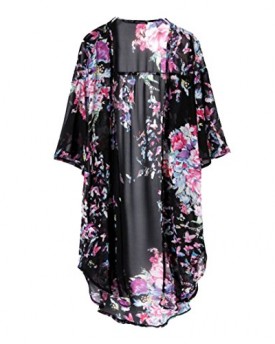 Womens-Butterfly-Patterned-Half-Sleeve-Chiffon-Kimono-Kaftan-Jacket-Coat-Blouse-Shirts-Tops-L-Butterfly-Pattern-0-1