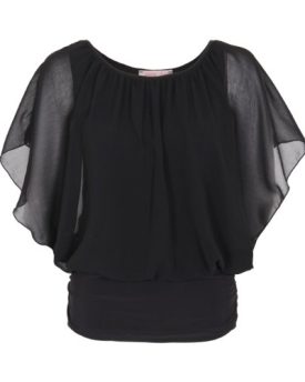 Womens-Cape-Chiffon-Kimono-Batwing-Layer-Long-Top-Insert-Vest-Blouse-Tunic-Party-Black10-0