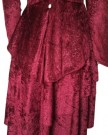 Womens-Dark-Red-Burgundy-Gothic-Victorian-Steampunk-Long-Blouse-Dress-12-0-3