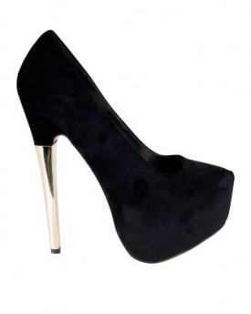 Womens-Fashion-Gold-Stiletto-High-Heel-Concealed-Platform-Party-Court-Shoes-Black-6-0