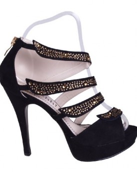 Womens-Fashion-High-Heel-Platform-Diamante-Stud-Detail-Strappy-Peep-Toe-Party-Shoes-Black-5-0